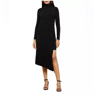 BCBG MAX AZRIA Kabrina Turtleneck asymmetrical Long Sleeve Dress Size X-Small